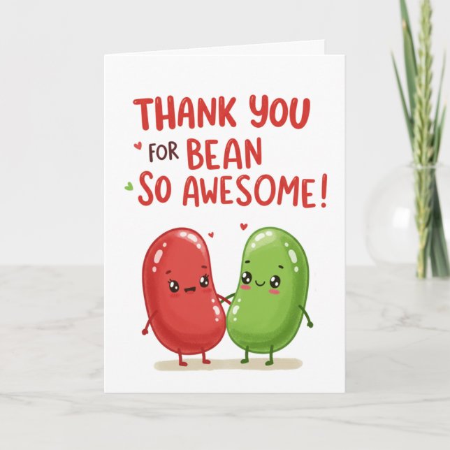 Carte Cute Jelly Bean Couple - Saint Valentin (Devant)