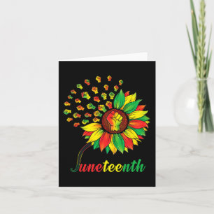 Carte Cute Junetten Fist Tournesol Noir Afrique Amérique