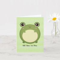 Cute Kawaii Frog Texte personnalisé vide à l'intér
