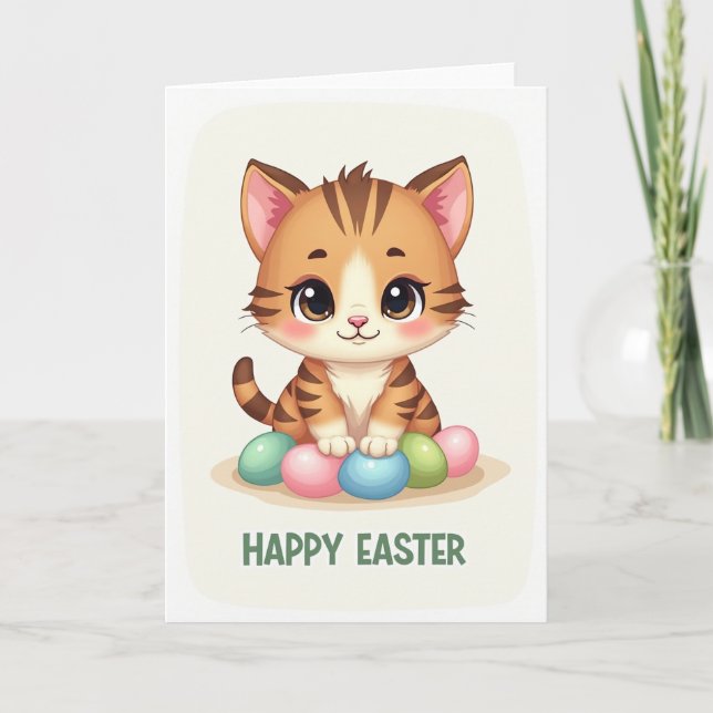 Carte Cute Kitty Holiday Card (Devant)