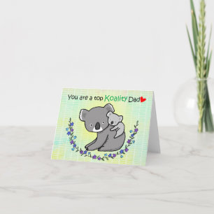 Carte Cute Koala Papa Drôle Animal Australien Fête des p