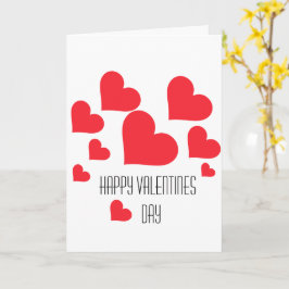 Carte Cute Little Red Hearts Cool Chic Valentine's Day