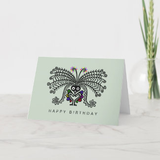 Carte Cute Main dessinée - LYREBIRD - Nature - Australie