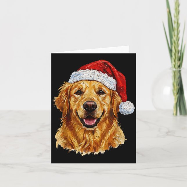 Carte Cute Merry Christmas Golden Retriever Dog Christma (Devant)
