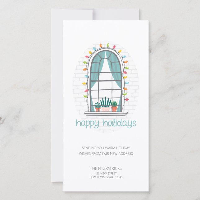Carte Cute Nous avons Déménagé Nouvelle Maison Apparteme (Devant)