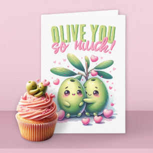 Carte Cute Olive You So Many Funny Valentine's Day Card