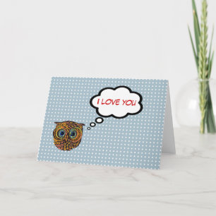 Carte Cute Owl vous aime