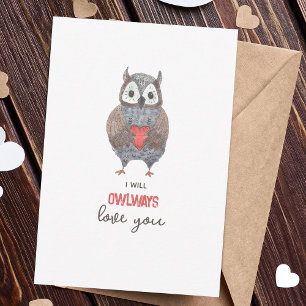 Carte Cute Owlways Love You Valentine's Day Card