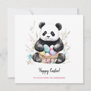 Carte Cute Panda Bear Russe Pâques