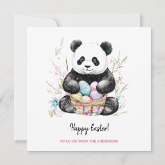 Carte Cute Panda Bear Russe Pâques