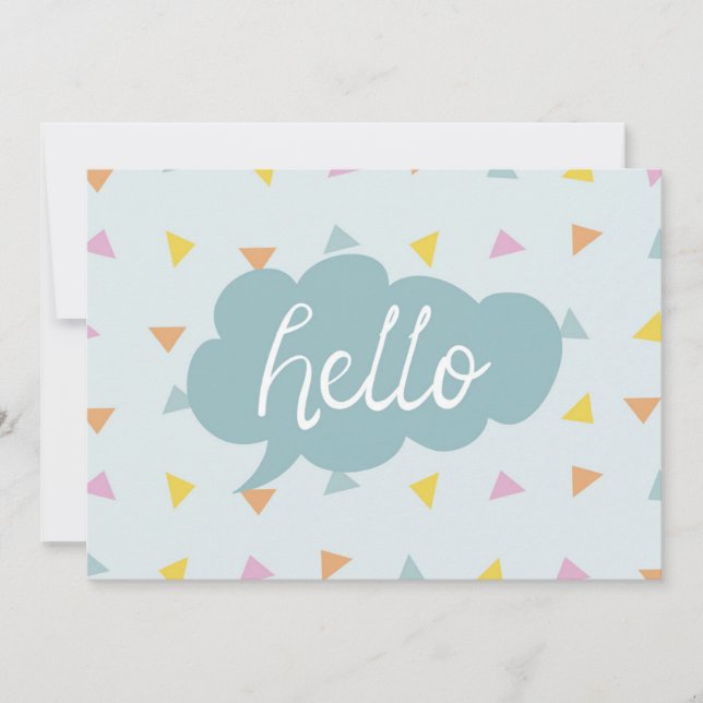 Carte Cute Pastel Hello (Devant)