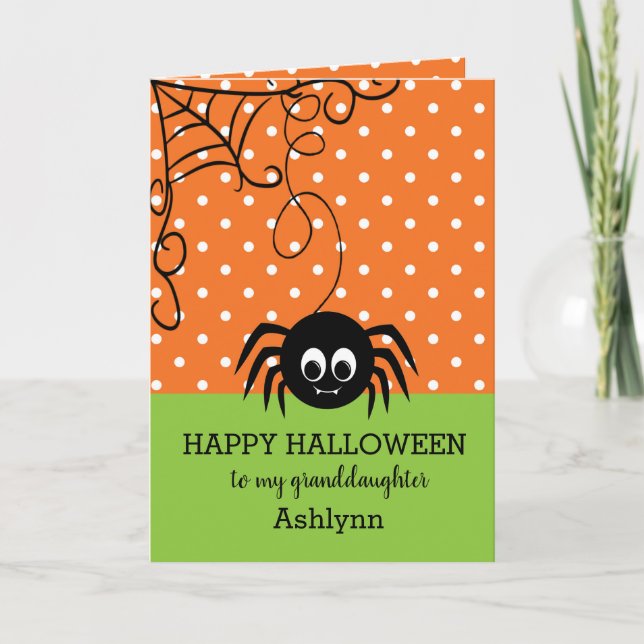 Carte Cute petite-fille Halloween (Devant)