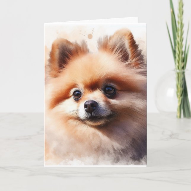 Carte Cute Pomeranian (Devant)