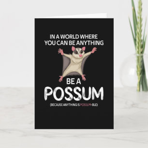Carte Cute Possum Girl Opossum Lover Possum Whisperer