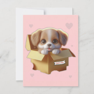Carte Cute Puppy Gift Card | Kawaii Dog Greeting Card