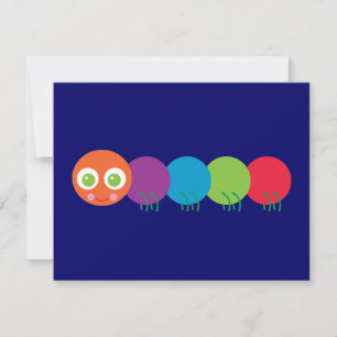 Carte Cute Rainbow Caterpillar