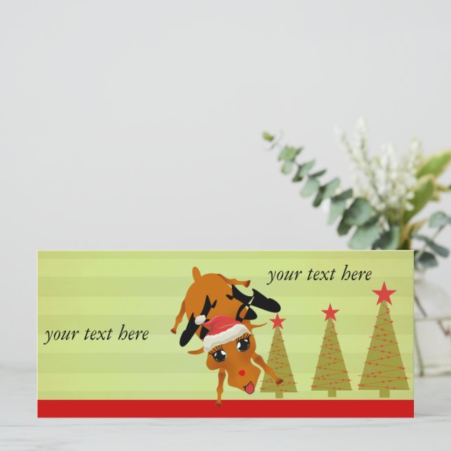 Carte Cute Reindeer (Debout devant)