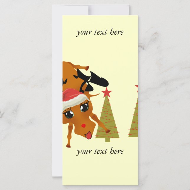 Carte Cute Reindeer (Devant)