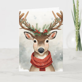Carte Cute Reindeer Christmas Card