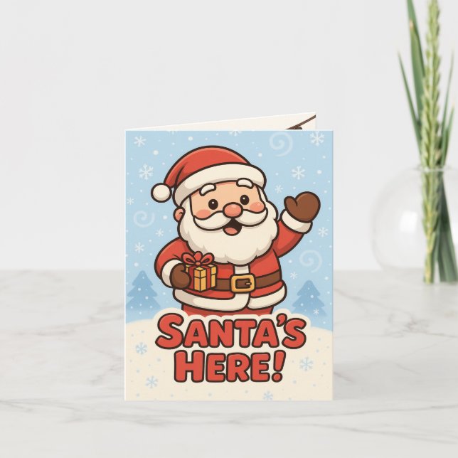 Carte Cute Santa Christmas (Devant)