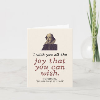 Carte Cute Shakespeare Citation Dark Academia Anniversai