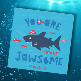 Carte Cute Shark avec casquette pirate totalement dégoût