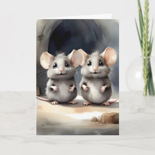 Carte Cute souris souris Meilleur Pals Amis Buddies Port