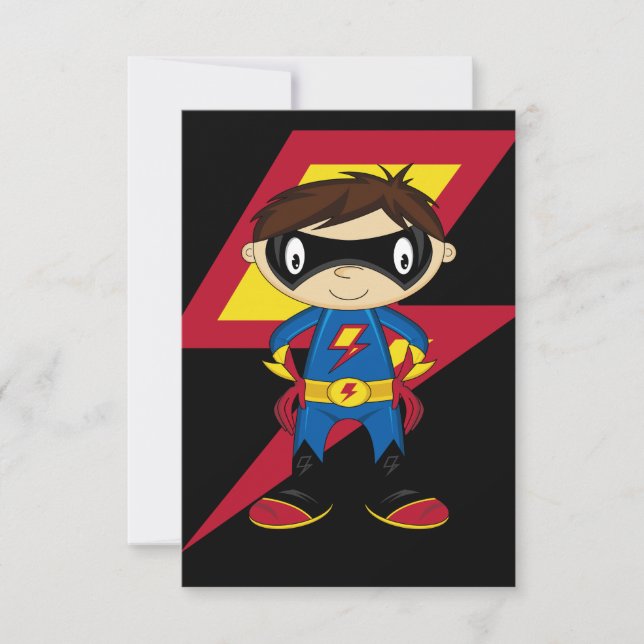 Carte Cute Superhero Boy (Devant)