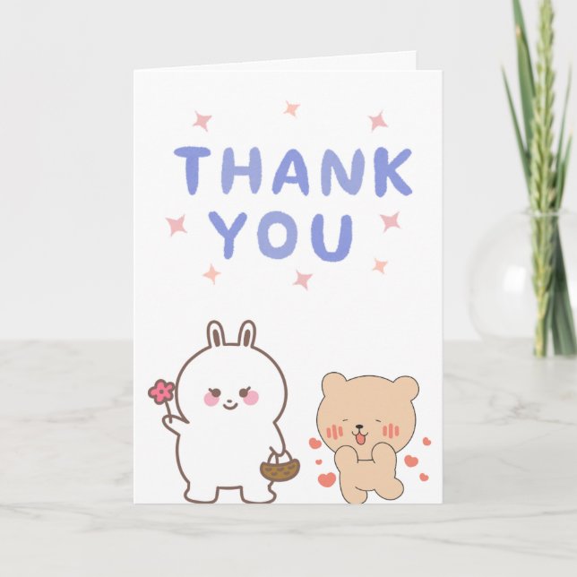 Carte Cute thank you Card (Devant)