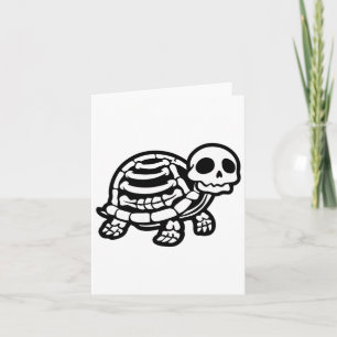 Carte Cute Tortue Halloween Squelette Tortue Fossiles Ar