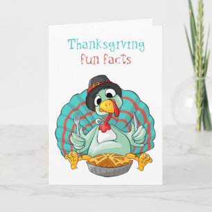 Carte Cute Turquie & Thanksgiving Fun Faits