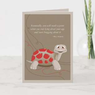 Carte Cute Turtle Happy Birthday Card
