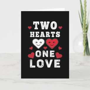 Carte Cute Two Hearts One Love Anniversaire Saint-Valent