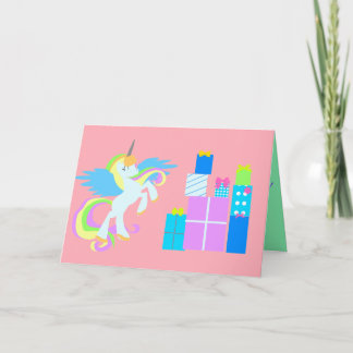Carte Cute UNICORN Birthday