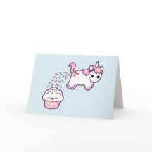 Cute Unicorne avec Cupcake