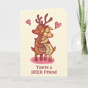 Carte Cute Valentine's Day Deer Friend Pun texte personn