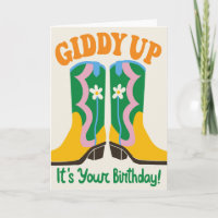 Cute Western Cowgirl Boots Retro Floral Anniversai