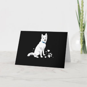 Carte Cute White Siberian Husky - Sweet White Snow Dog