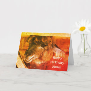 Carte Cutey Llama Animal Art Personnalisé Anniversaire 