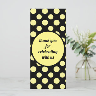 Carte CuteYellow Big Large Polka Dots