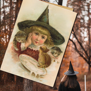 Carte Cutie d'Halloween vintage -citation amusante
