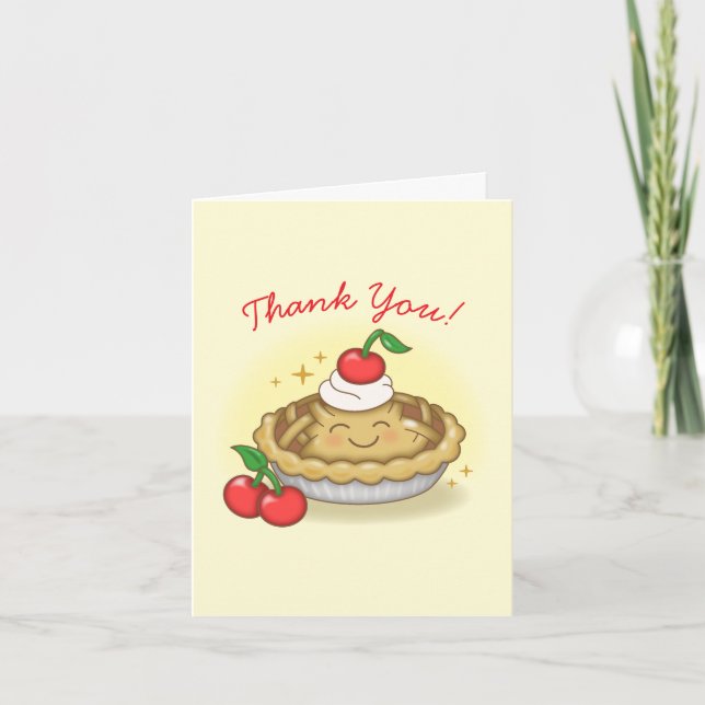 Carte Cutie Pie Anniversaire Fête Enfants Cerise Merci (Devant)