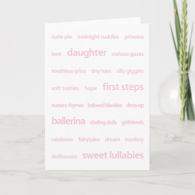 Carte Cutie Pie Newborn Girl Greeting Card (Devant)