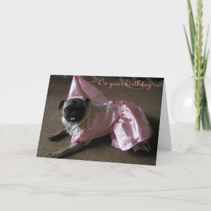 Carte Cutie Pug Princess
