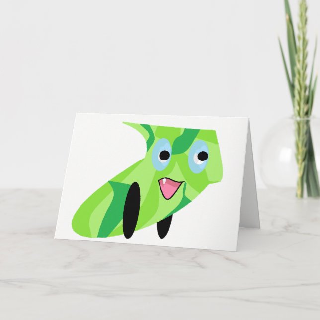 Carte Cutit Kids Art Design Jote Chien Chiot Vert (Devant)