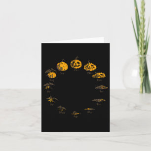 Carte Cycle De Vie citrouille Pour Le Coût D'Halloween D