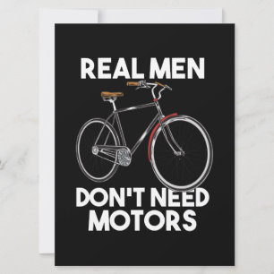 Carte Cyclisme - Les vrais hommes n'ont pas besoin de mo