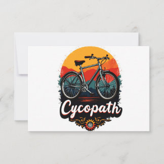 Carte Cycopaure : Vélo énergétique et soleil couchant Gr
