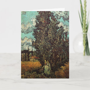 Carte Cyprès et Deux Femmes de Vincent van Gogh