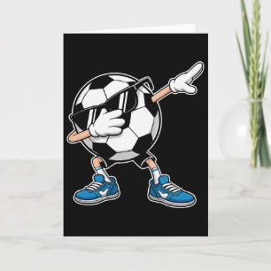 Carte Dabbing de foot cool Ll avec des lunettes de solei
